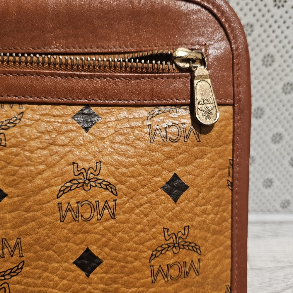 MCM Brown Leather Clutch Bag - Picture 11 of 15